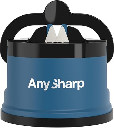 AnySharp Knife Sharpener, Hands-Free Safety Blue