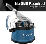 AnySharp Knife Sharpener, Hands-Free Safety Blue