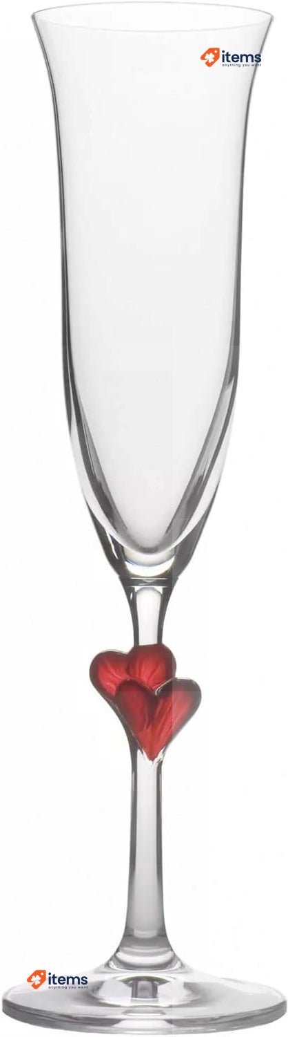 Stölzle Lausitz L Amour Frosted Champagne Glasses, Set of 2, 175 ml Elegant Cr