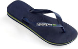 Havaianas Brasil Logo, Unisex Adult Sandals, Navy Blue, 43/44