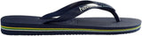 Havaianas Brasil Logo, Unisex Adult Sandals, Navy Blue, 43/44