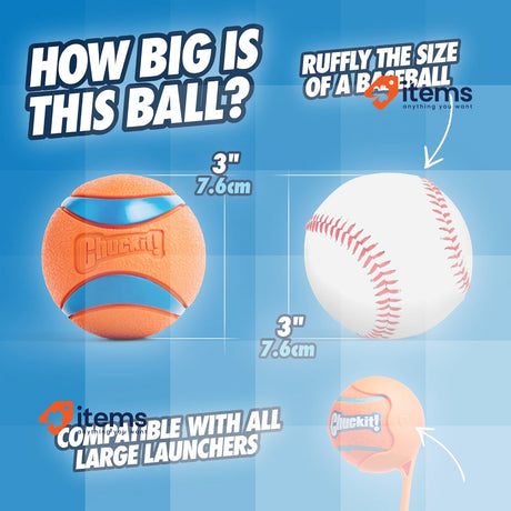 Chuckit Ultra Ball Dog Toy, Durable High Bounce Floating Rubber Dog Ball