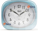 Trevi Retro Bedside/Travel Alarm Clock LED Backlight Silent Sweep Second Hand