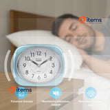 Trevi Retro Bedside/Travel Alarm Clock LED Backlight Silent Sweep Second Hand