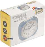 Trevi Retro Bedside/Travel Alarm Clock LED Backlight Silent Sweep Second Hand