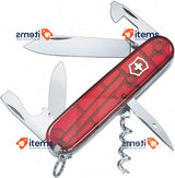Victorinox, Spartan, Swiss Army Pocket Knife, Medium, Multi Tool Red Transparent