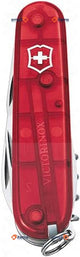 Victorinox, Spartan, Swiss Army Pocket Knife, Medium, Multi Tool Red Transparent
