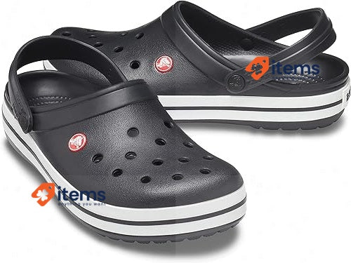 Crocs Men s Crocband Clogs Black Size UK 10 EU 43/44 Crocs Unisex 9 Men/ Women
