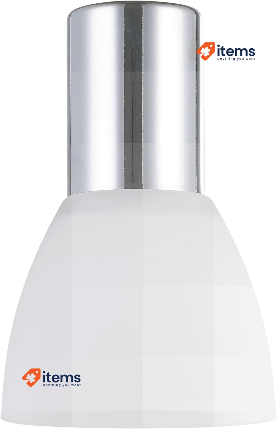Eglo Mirror Light Vanity Sticker, IP44 E14 Socket, Metal Chrome and White Glass