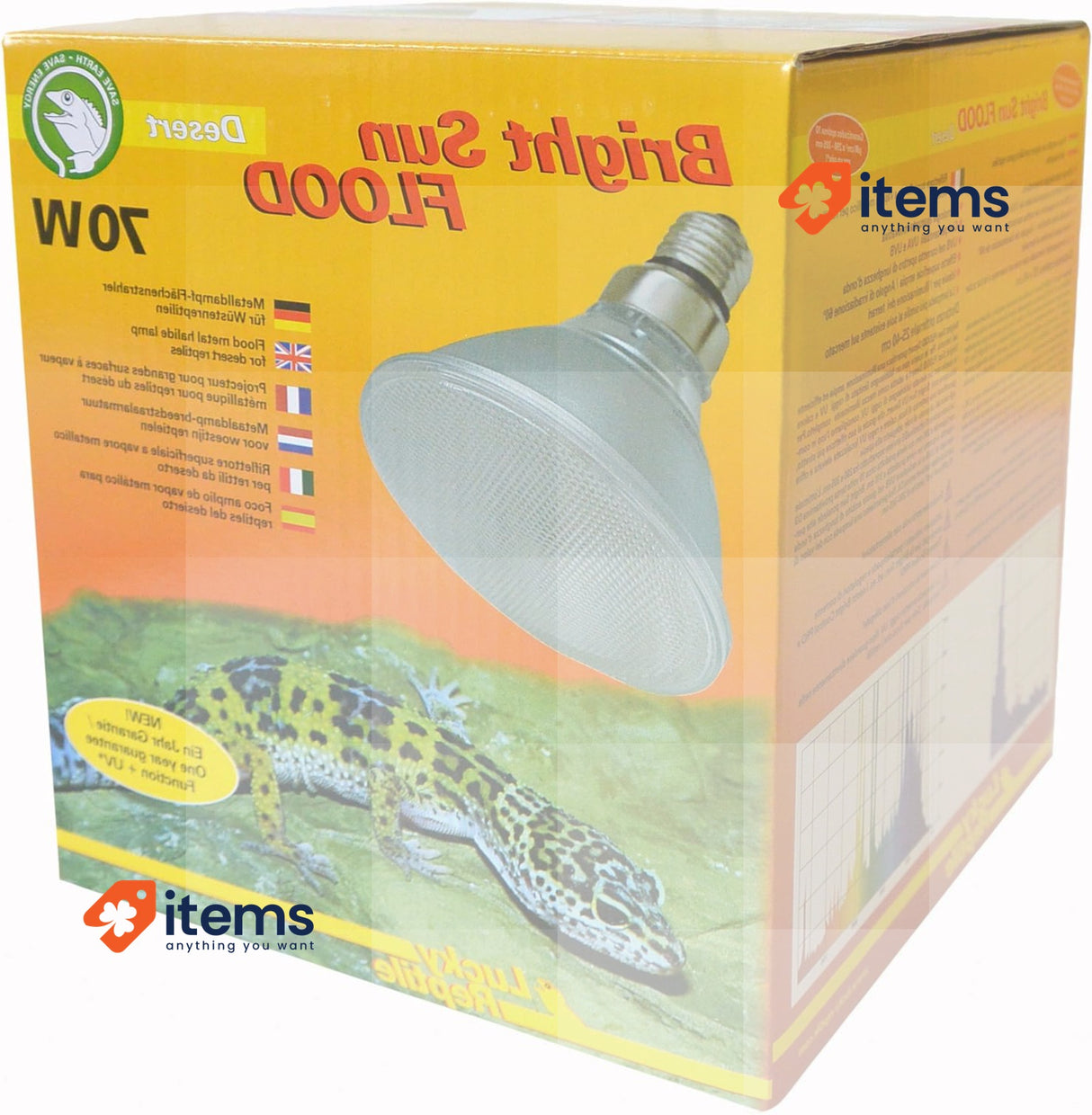 Lucky Reptile BSFD-70 Bright Sun Flood Desert, 70 Watt