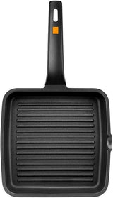 Braisogona Efficient Ribbed Grill Pan, Cast Aluminium Black 28 x 28 x 30 cm