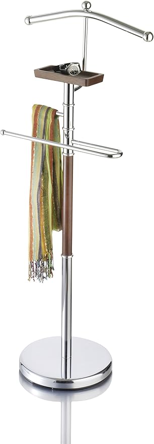 axentia Godiva Floor Standing Clothes Valet, High Gloss Standing Suit Hanger