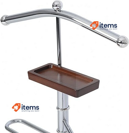 axentia Godiva Floor Standing Clothes Valet, High Gloss Standing Suit Hanger