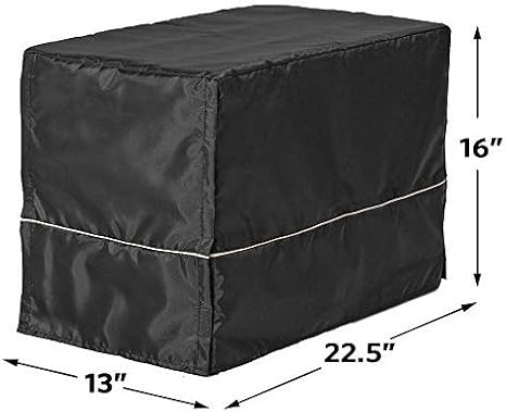 MidWest Homes for Pets Dog Crate Cover with Teflon Fabric Protector Black