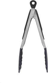 OXO Good Grips 22.8 cm Tongs with Silicone Heads, Black