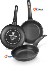 BRA Efficient Aluminium Frying Pan, 20 cm, Cast, Black