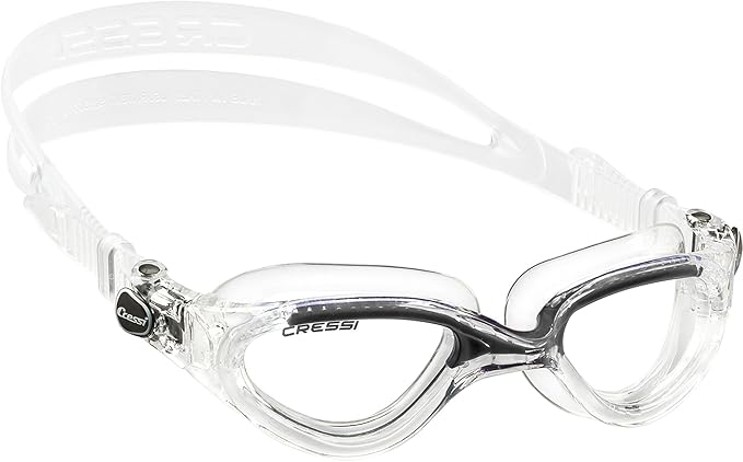 Cressi Flash Separate Eyepiece Swimming Goggles Transparent/Black, Single Size