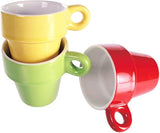 Out of the blue Espresso Cups, Ceramic, Multi-Colour, 7 Piece Set, 6 cups