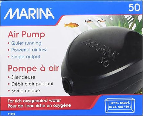 Marina 50 Air Pump for Aquariums upto ,Black,60 Litre