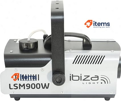 Ibiza LSM900W 900W Smoke Machine with Remote Control Black and Grey