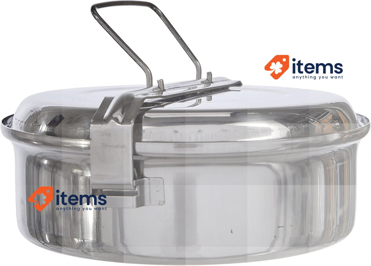 IBILI 720618 Stainless Steel Lunch Box with Plates, 18 cm Fiambrera INOX