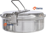 IBILI 720618 Stainless Steel Lunch Box with Plates, 18 cm Fiambrera INOX