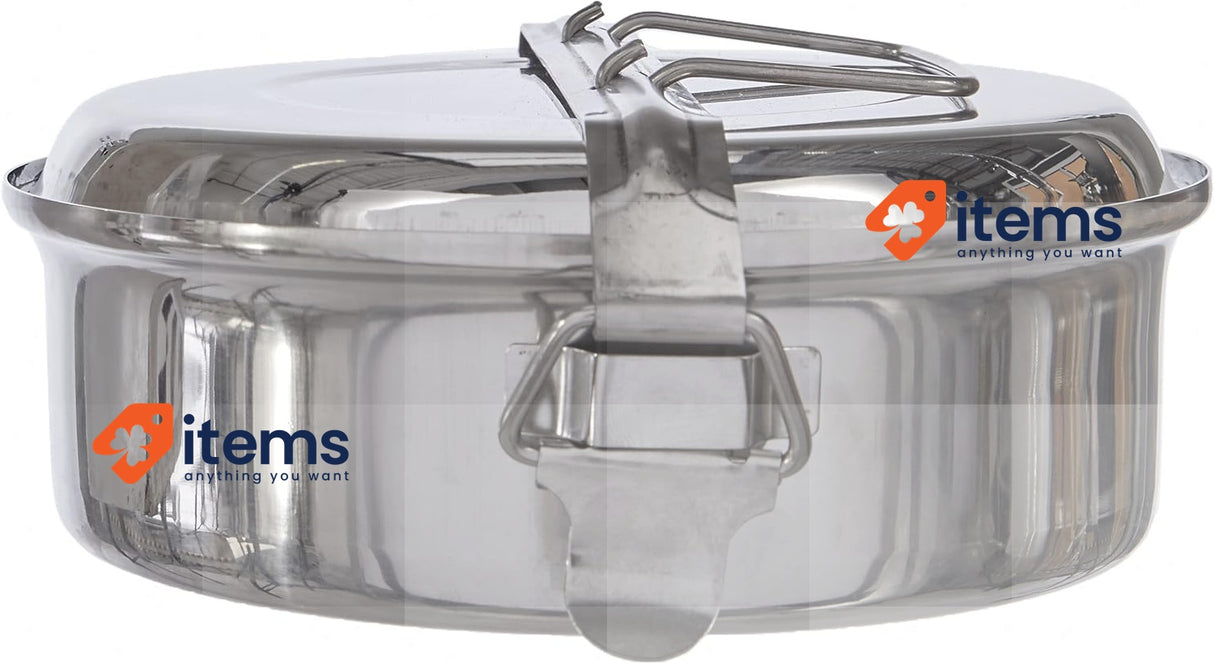 IBILI 720618 Stainless Steel Lunch Box with Plates, 18 cm Fiambrera INOX