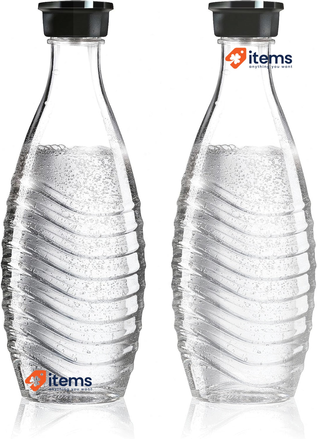 Sodastream Glass Carafe - Glass Bottles, Compatible with Crystal Pack of 2