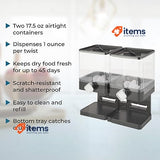 Honey Compact-Dry Food Dispenser-Double Canister, Black/Transparent