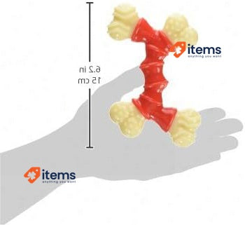 Nylabone Extreme Tough Dog Chew Toy Cleans Teeth Bacon Flavour Dogs M 16 kg Bend