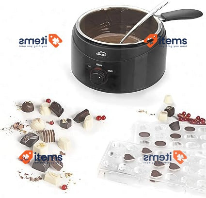 LACOR Chocolate Double Boiler 50W Black Capacoty 1 Liter 1l <p>Easily prepare