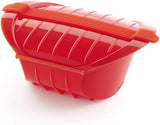 Lékué Ogya Extra Large Microwave Plastic Pot Polished 1 Litre - Red