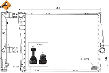 NRF 51580 Radiator, engine cooling black