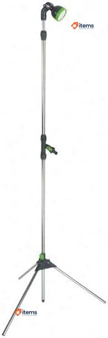 Ribimex Telescopic Garden Shower To Spike Or Tripod, Swivel Head Green/Grey 1