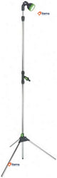 Ribimex Telescopic Garden Shower To Spike Or Tripod, Swivel Head Green/Grey 1