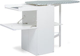 Foppapedretti Foldable Wooden Ironing Board And Storage Cabinet White