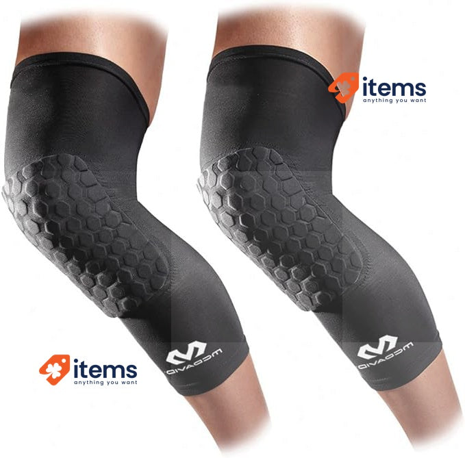 Knee Compression Sleeves: Mcdavid Hex Pads Leg Sleeve Small 6446R Hexpad Unisex