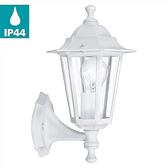 EGLO Laterna 5 Outdoor Lamppost, Pier Mount Exterior Light White