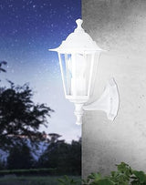 EGLO Laterna 5 Outdoor Lamppost, Pier Mount Exterior Light White