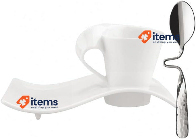 Villeroy & Boch NewWave Cup Set Dishwasher Safe White Premium Porcelain