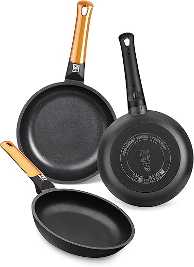 Braisogona A281222 Efficient Frying Pan, 22 cm, Orange