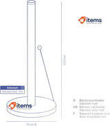 kela 16920 Kitchen Roll Holder 33.5 cm tall, Stainless steel Matte Roller blind