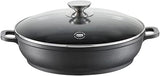 Berndes Serving Pan with Glass Lid Induction, 32 CM, Stainless Steel Base Black