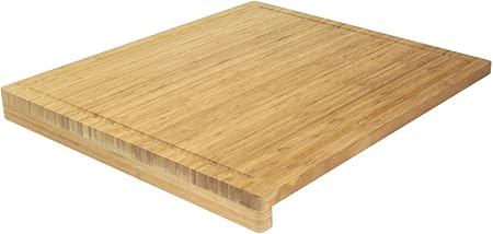 AMBIANCE NATURE 508815 Cutting Board with Rim Bamboo 52.5 x 46 x 1.9 cm