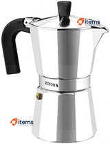 Monix Vitro Express 12 Cup Coffee Maker, Aluminium, Silver, Moka Pot Espresso