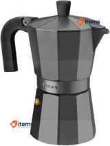 Monix Vitro Noir - Italian Coffee maker of Aluminium, 12 Cups of Capacity 30 cm