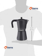 Monix Vitro Noir - Italian Coffee maker of Aluminium, 12 Cups of Capacity 30 cm