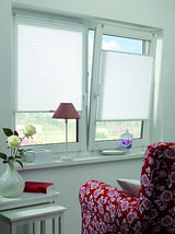 GARDINIA Pleated Blind for Clamping, Opaque Folding Blind, Mounting Kit Include