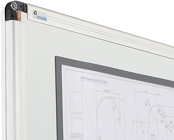 Rocada | White Magnetic Board | 60 x 45 cm | Robust Aluminium Frame