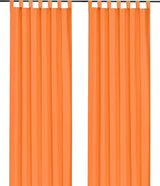 Heimtexland Decorative curtain with loops and ruching tape orange 245 x 140 cm